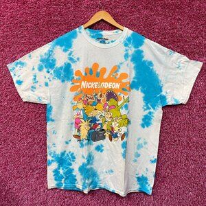 Nickelodeon Best Of Blue/white tie dye Tshirt size Extra Large